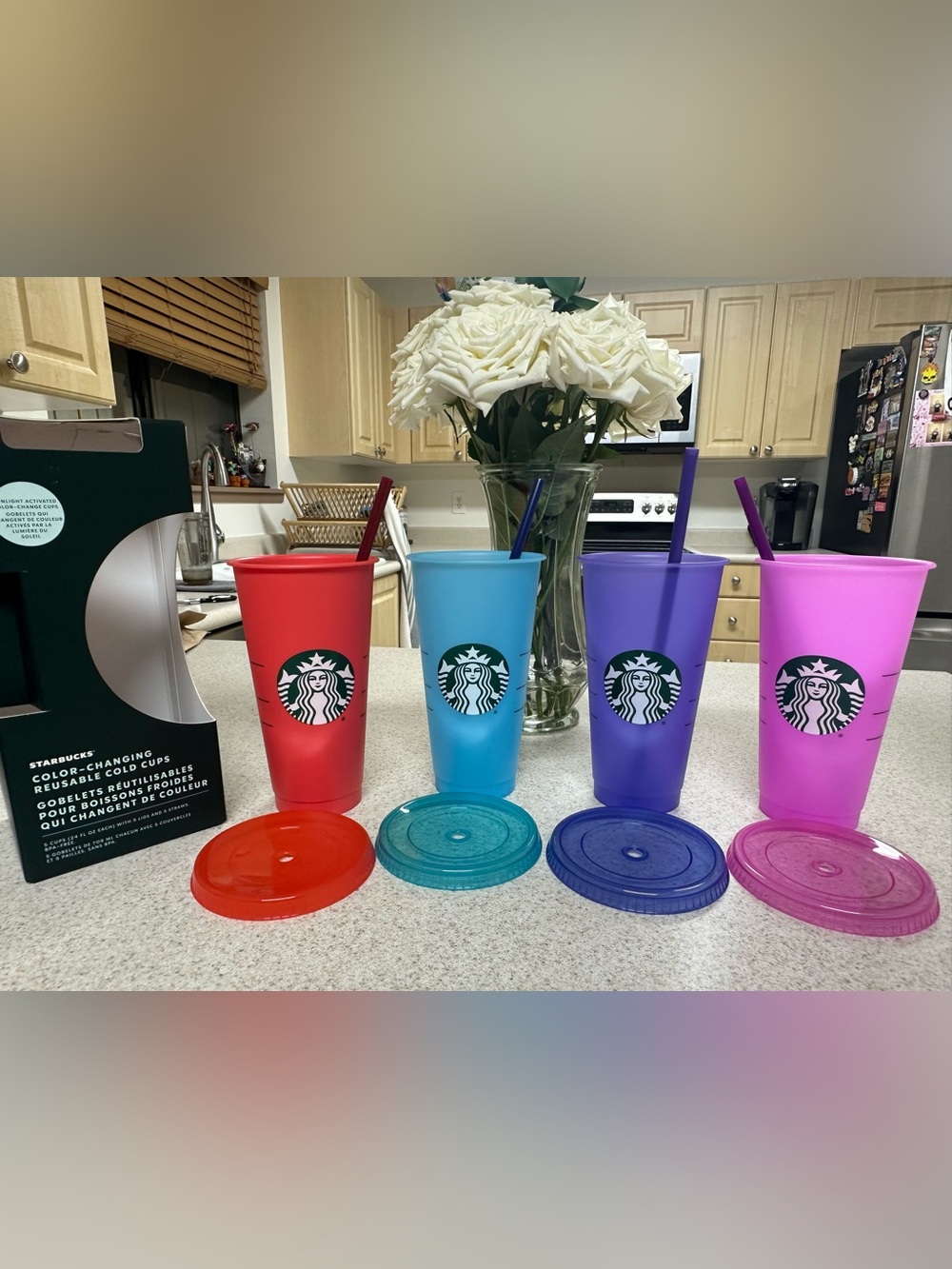 Starbucks Color-Changing Reusable Cold Cups Set 1